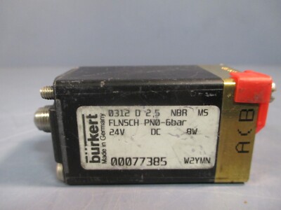 Burkert Type 0312 Solenoid Valve TYPE 2.5 NBR MS FLNSCH 24V PN0-6 BAR 00077385
