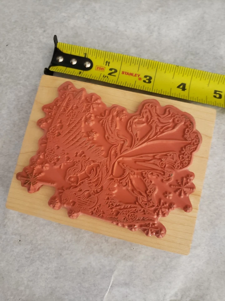 PSX K-1332 Hermoso sello detallado Ángel de goma montado en madera Foto 2 de 3