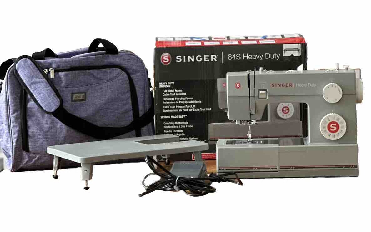 SINGER 64S Heavy Duty Mechanical Sewing Machine, Gently Used, Bonus