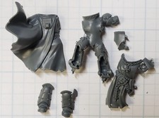 Warhammer 40k Black Templar Bits Marshal Power Armor Torso Legs Cape Set