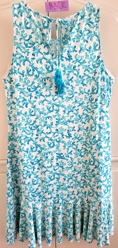 Tommy Bahama Coral Cabana high-neck flounce spa cover-up dress size MEDIUM NWOT - Picture 5 of 14