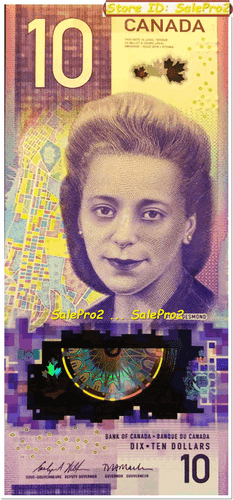 CANADA 2018 LIMITED VERTICAL WILKINS POLOZ FFK6132262 $10 DOLLAR BANKNOTE UNC - Picture 3 of 4