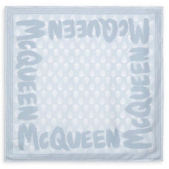 Alexander McQueen Graffiti Biker Silk Scarf | eBay