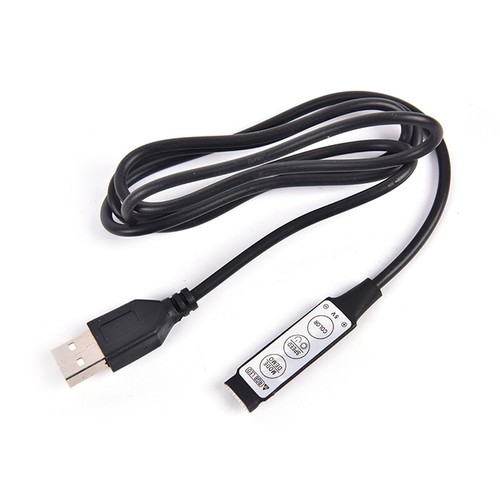 DC 5V USB LED RGB Controller 3Key 4Pin Remote Controller For LED Strip Lighy3 QM