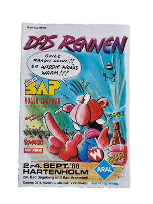 Aral # Werner The Race 1988 # Sticker Decal # 10.5 x 15 cm # 80s Advertising