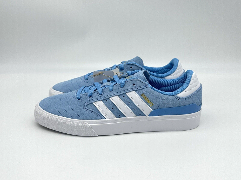Adidas Busenitz Vulc II Men's Size 9.5 Sky Blue White Suede Casual Shoes IF2095