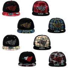 Mexico Mexican Eagle Aguila hat Checker Plaid Snapback Flat bill Baseball cap