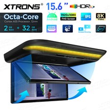 Android 15.6" Screen Car TV Overhead Player Octa Core Auto Flip Down HDMI WiFi