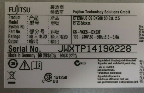Fujitsu Eternus DX200 S3 Extension Shelf CS-VCES-DX23F 2x IOM 12G 21.9TB Storage - Picture 3 of 3