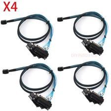 X4 Mini-SAS HD SFF-8643 to 4 SAS SFF-8482 Hard Drive Forward Breakout Cable RAID