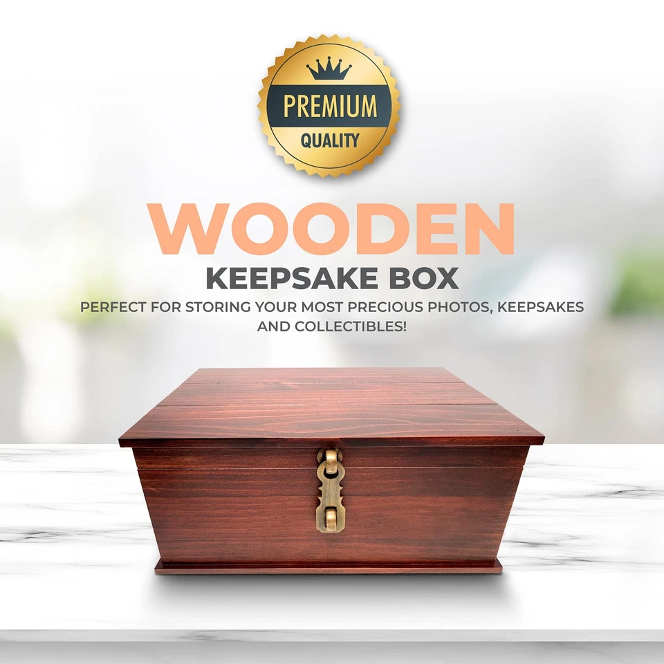 Caja de almacenamiento de madera estilo antiguo caja de recuerdo de madera para joyeros decoración del hogar Foto 4 de 4