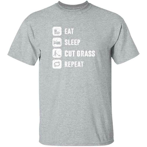 Eat Sleep Cut Grass Repeat Lawn Garden Mens T Shirt | Perfect For Yard Lover - 第 7/10 張圖片
