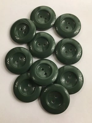 Forest Green Buttons 23mm / 36L Pack Of 10