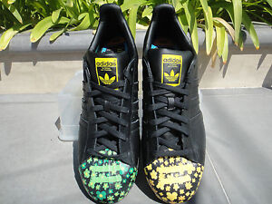 ADIDAS SUPERSTAR PHARRELL BLACK Leather Supershell Floral Men's Size US  12.5 | eBay