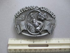 NATIONAL GUARD AIR FORCE ARMY BERGAMOT BELT BUCKLE