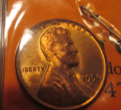 1956-D LINCOLN CENT RPM 4   RARE VARIETY  GEM BU   XX - Picture 3 of 4