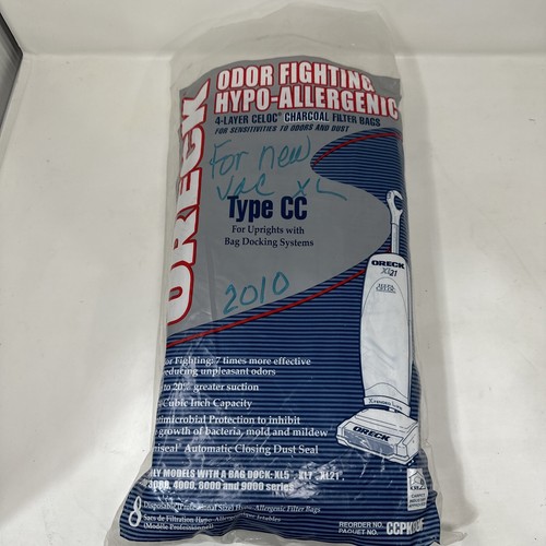 8Pack Oreck Type CC HEPA Celoc Charcoal Filter Vacuum Bags CCPK80F eBay