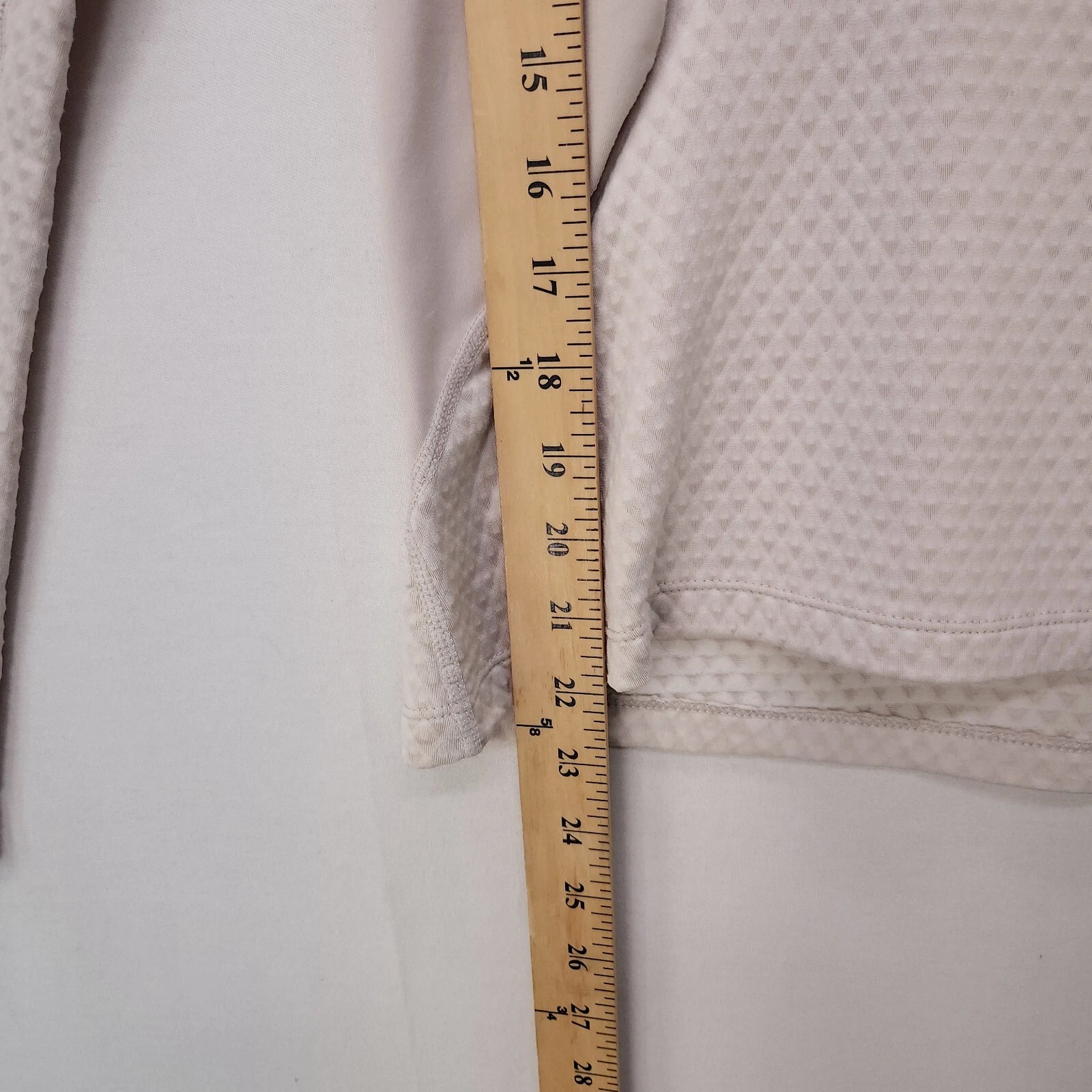 OFF WHITE Nike Pro Hyperwarm maglione donna piccolo con cappuccio beige panna collo cappuccio