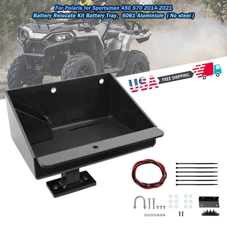 For Polaris 2014-21 Sportsman 450 570 Battery Relocate Kit- Battery Box Wires AZ Foto 2 de 4