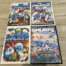 The Smurfs DVD LOT Smurfs 2 Christmas Carol Lost Village 📀
