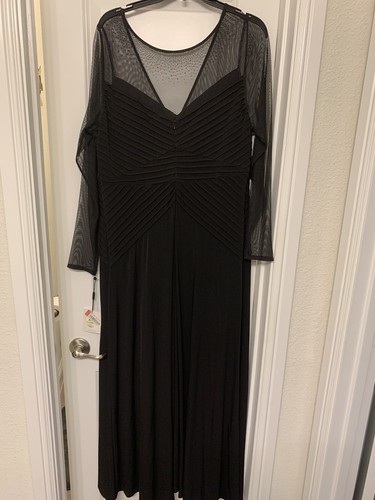 Sunning Black Calvin Klein Special Occasions black long Dress, Size 18W - Picture 7 of 9