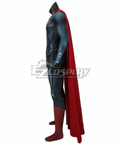 DC Superman Man of Steel Kal-El Clark Kent Zentai Overall Cosplay Kostüm - Bild 5 von 11