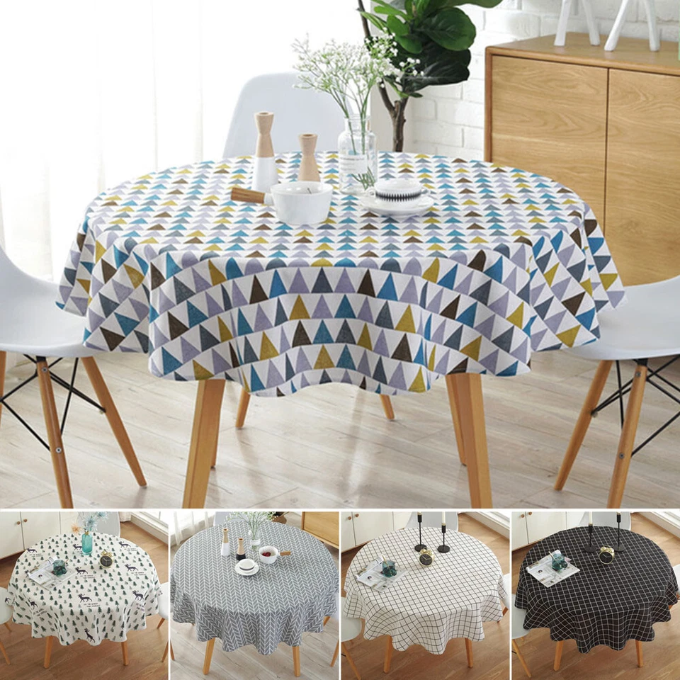Round Dining Table Table Cloth Kitchen Tablecloth Home Decor Table Cover 」 - Image 4 of 4
