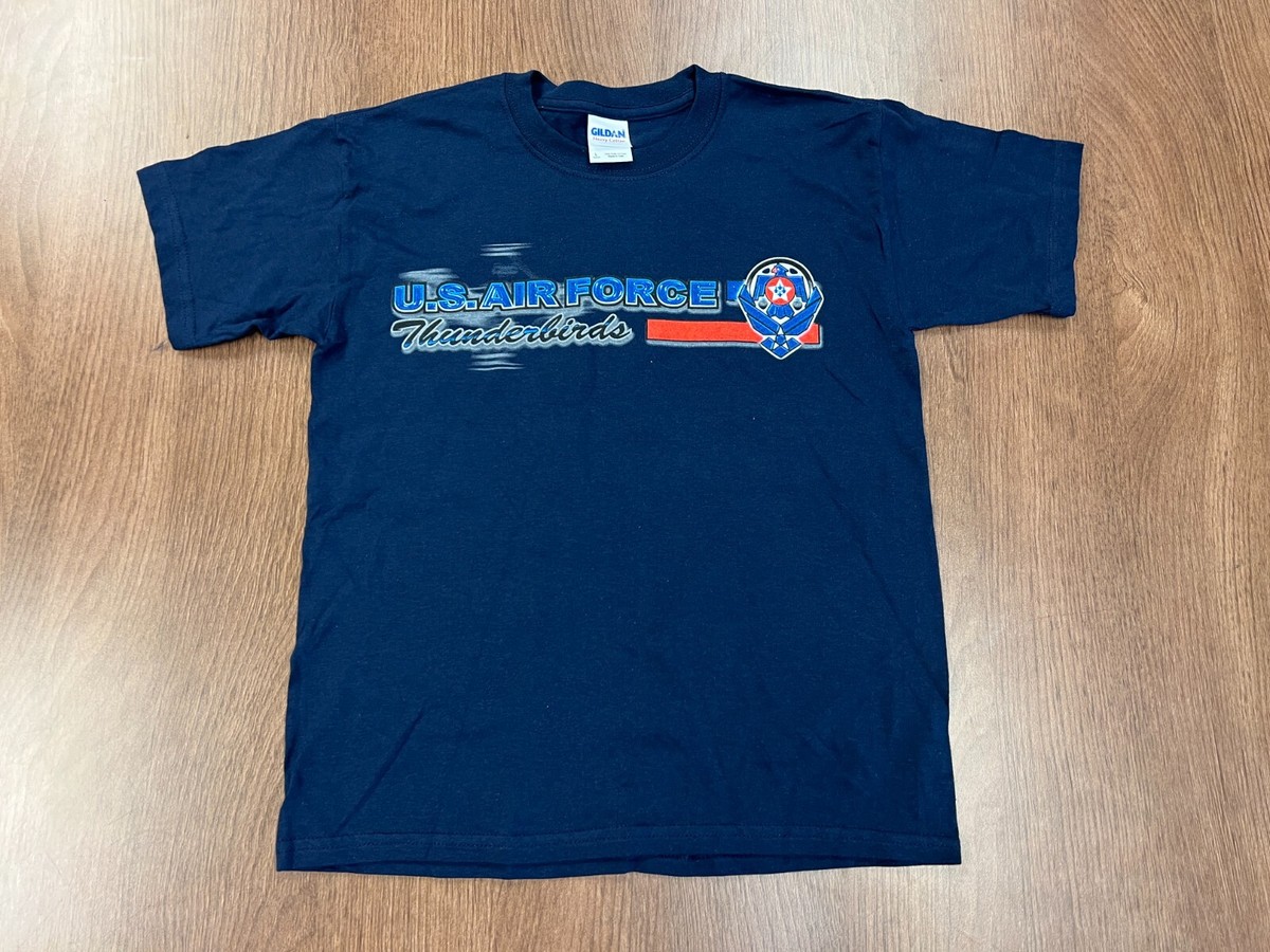 US AIR FORCE THUNDERBIRDS YOUTH T SHIRT L VINTAGE DEADSTOCK