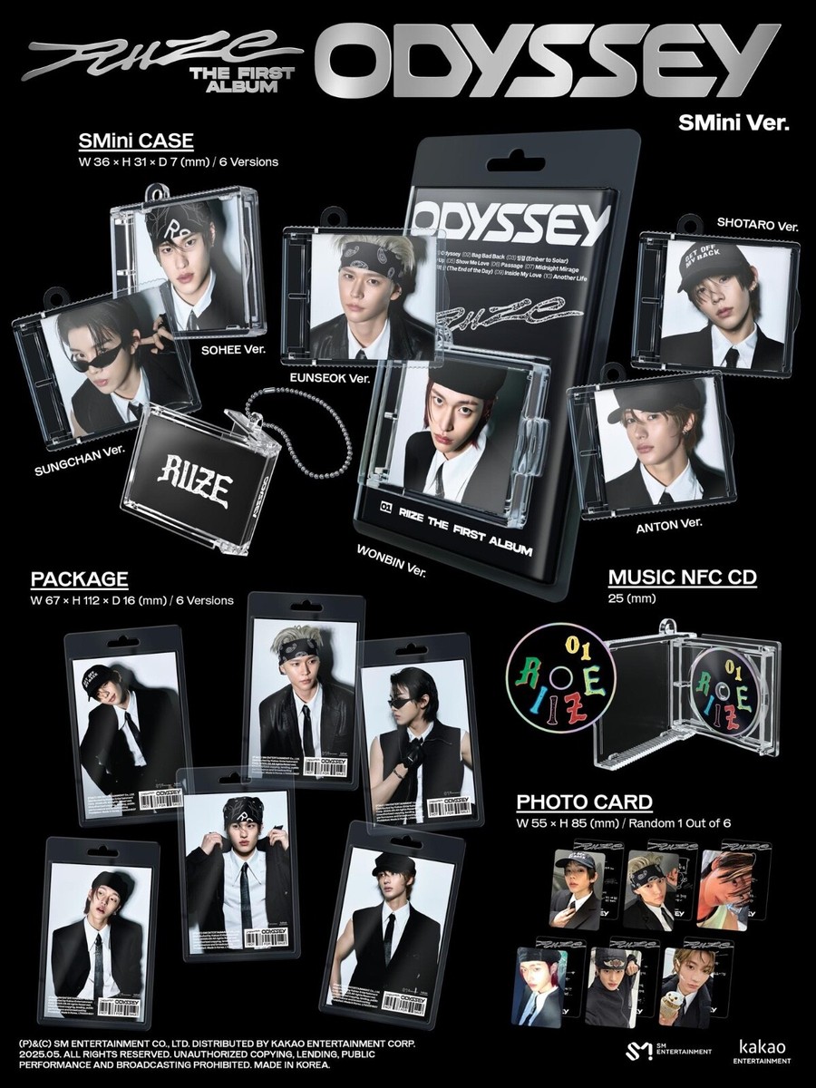 RIIZE THE 1ST ALBUM 'ODYSSEY' OFFICIAL ALBUM SEALED SMINI JEWEL