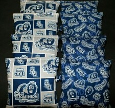 OLD DOMINION University 8 CORNHOLE BEAN BAGS/ BAGGO TOSS Top Quality Handmade 