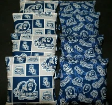 OLD DOMINION University 8 CORNHOLE BEAN BAGS/ BAGGO TOSS Top Quality Handmade!