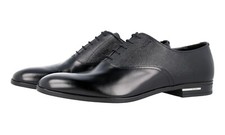 PRADA Saffiano Leather Oxford Dress Shoes - 2EB182 Black NEW -  US 10 EU 43