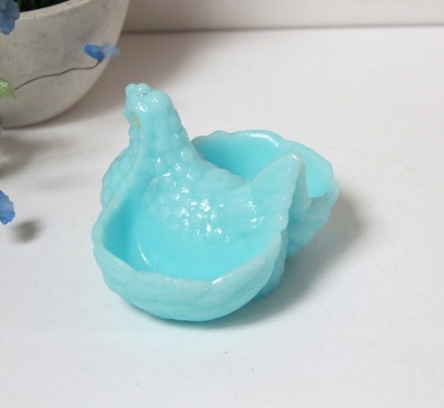 Saleron poule en opaline bleue - Picture 9 of 9