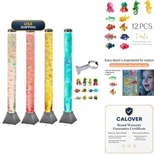 CALOVER LED Sensory Bubble Fish Tube Night Lamp 4Ft Wall Bracket- Color