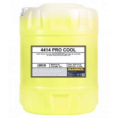 20 Liter MANNOL Pro Cool Kühlflüssigkeit gelb Kühlerschutz Motorrad Roller Quad