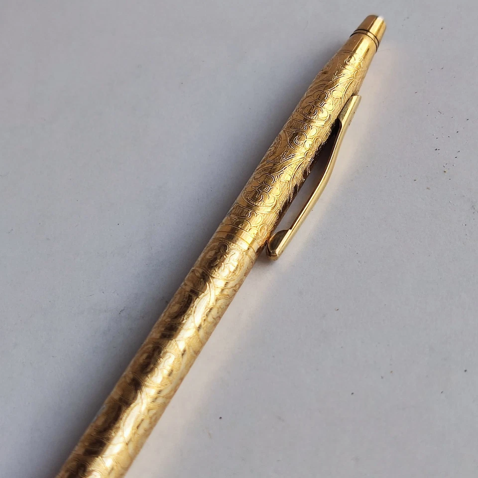 Cross Made In USA Elite Limited Series Century Ballpoint Pen Gold Floral Design - Image 4 of 4