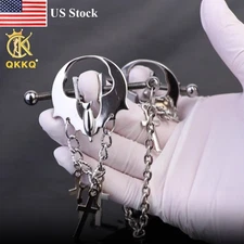 Nipple Clamps With Chain Stainless Steel Clip Breast Stimulator BDSM Toy