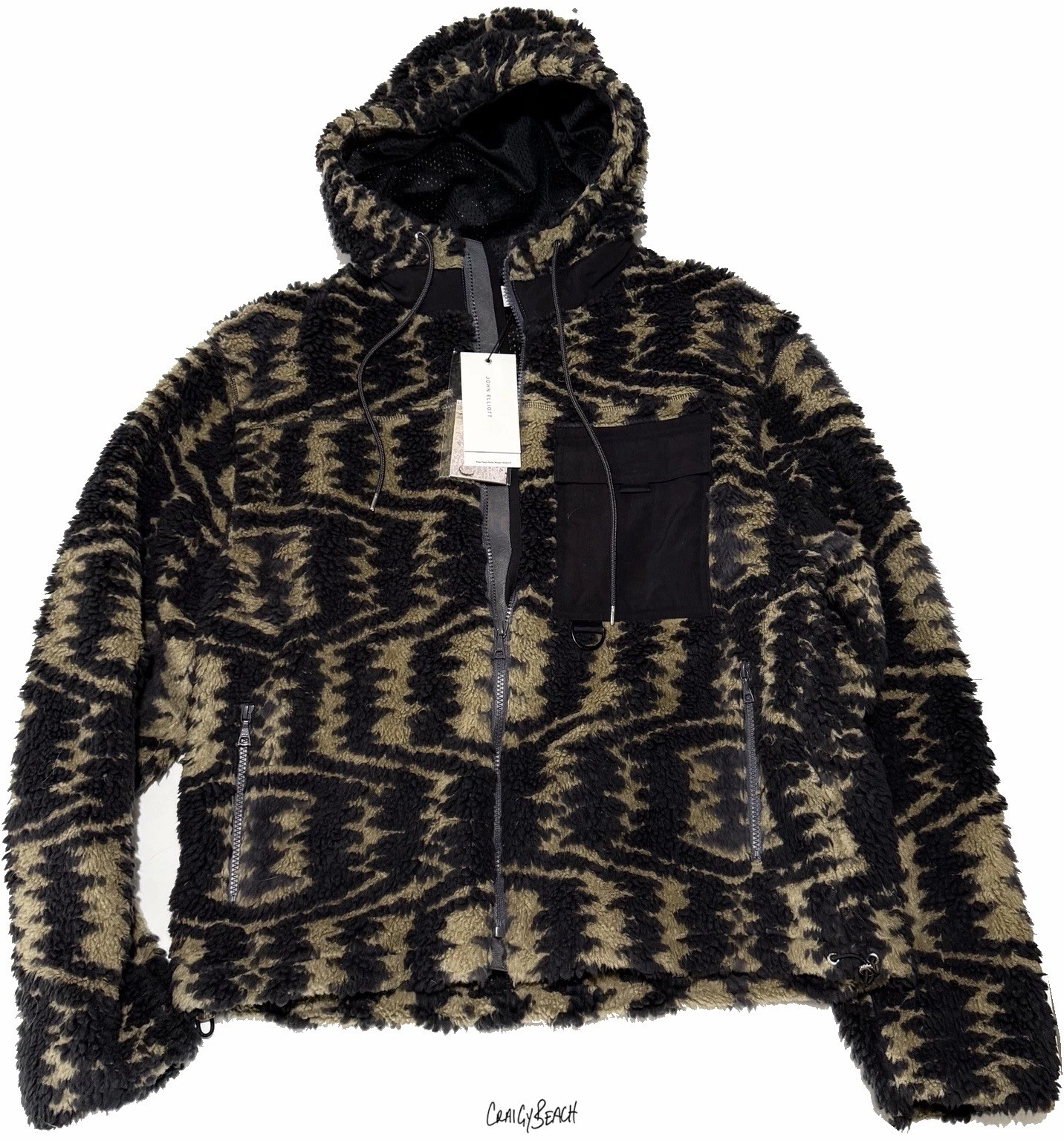 John Elliott Morgan Jacquard Polar Fleece Parka Large 3 FW21 NWT $898 Retail image 1