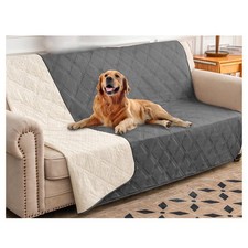 Waterproof Dog Bed Cover Pet Blanket with Anti-Slip Back 52x82 Inches, Darkgrey 