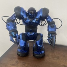 Wowwee Robosapien Robot Metallic Blue With Remote, Pick-up Accessory, Manual