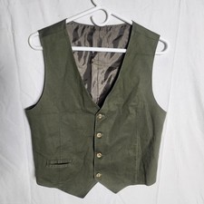 Youth Dress Vest Green 4 Button 17" Wide 23"long