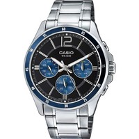 Casio Collection MTP-1374D-2A Herrenarmbanduhr Edelstahl Blau