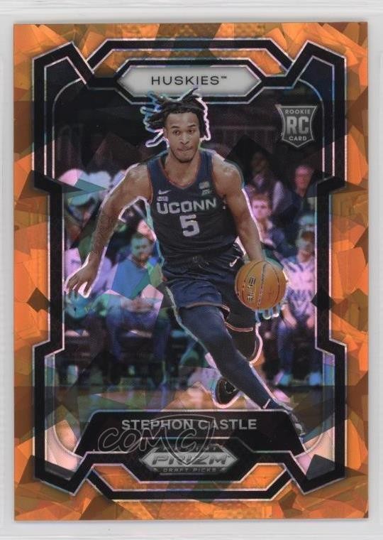 2024-25 Panini Prizm Draft Picks Orange Ice Prizm Stephon Castle #17 1oc2