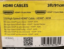 NEW StarTech HDMM3 StarTech.com 3 ft High Speed HDMI Cable - HDMI to HDMI