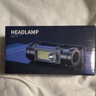 LED Waterproof Rechargeable Headlamp 180° Adjustable Battery Powered Black/Blue — photo 1