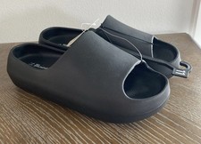 No Boundaries Women?s Comfort Platform Slides Sandals Shoes EVA Black Size 11
