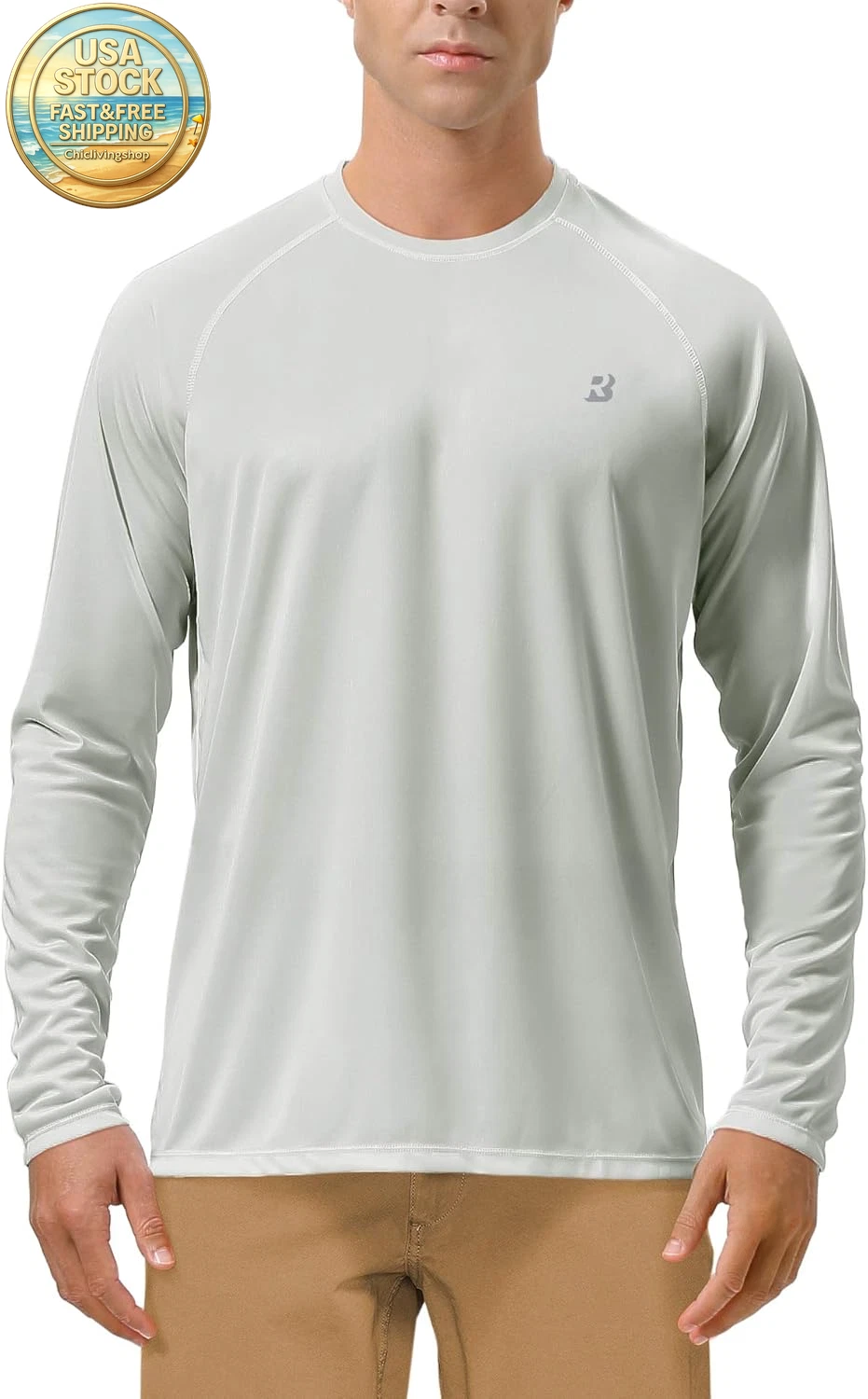 Mens UPF 50 UV Sun Protection Long Sleeve Shirt Gray X-Large Outdoor
Opens in a new window or tab