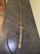 WW2 JAPANESE OFFICERS  SWORD & SCABBARD SIGNED 