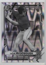 2021 Bowman Draft Chrome Black & White RayWave Refractor Tyler McDonough 14mx