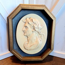 VTG Creative Designs by Gra-Ric Octagonal 3D Bust Head Blue Velvet Lined PL-21